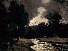 Rushing Stream by Moonlight 1905