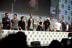 The cast of Age of Ultron at San Diego Comic-Con in 2014