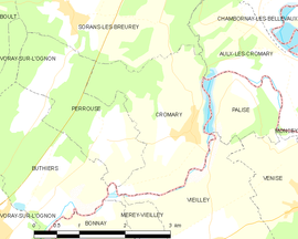 Mapa obce Cromary