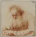 Seated Old Man (c. 1630), red and black chalk on paper, Nationalmuseum, Stockholm
