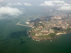 Aerial view of Mormugao Harbour