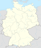 Deutschlandkarte, Position der Stadt Moers hervorgehoben