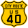 U.S. Route 40 City marker