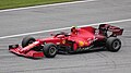 Sainz in de Ferrari in 2021.