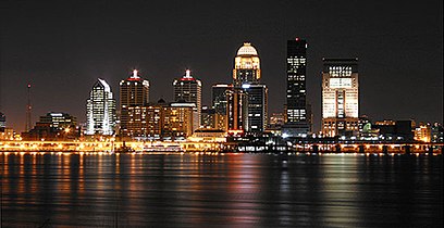 Louisville, Kentucky, sits at the widest and deepest point of the Ohio River.