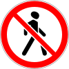 3.10 Pedestrian traffic is prohibited