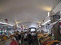 Corridor of fruit and vegetable sellers at the West Side Market in Cleveland, Ohio