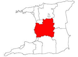 Location of Couva–Tabaquite–Talparo in Trinidad