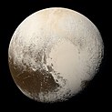 Full disc, true colour view of Pluto
