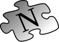 Puzzle-piece with a letter N
