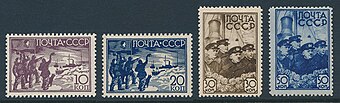 1938 год. Снятие со льдины советских полярников станции «Северный полюс» ледоколами «Мурман» и «Таймыр»
