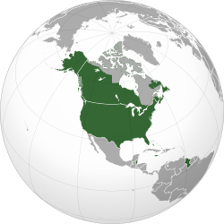 Mapa da América Anglo-Saxônica