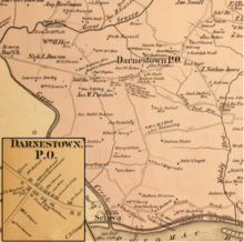 old map showing Darnestown