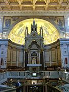 Absis i tabernacle de Sant Pau Extramurs de Roma.