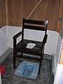 Squat toilet with seat for old people or for people with disabilities