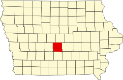 Vị trí quận Polk trong tiểu bang Iowa ở Hoa Kỷ