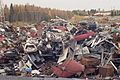 Scrapped cars and other metal scrap in Oulu, Finland