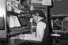 A man in a radio studio