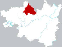 Location of Shaoshan City within Xiangtan