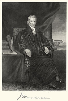 Chief Justice Marshall engraving.