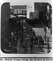 General Allenby entering Jerusalem with British troops on 11 December 1917 (Allenby was later created a field marshal, in April 1919)
