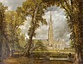 Salisburyn katedraali nähtynä Bishops Groundilta päin, maalattu ehkä vuonna 1825.