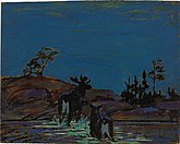 Moose at Night, Winter 1916. Sketch. National Gallery of Canada, Ottawa