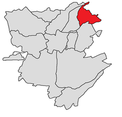 Avan district shown in red