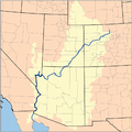 Mapo de la baseno de Kolorado