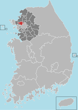 Kojang na mapě