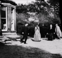 A screenshot of Roundhay Garden Scene by the French Louis Le Prince, the world's first film