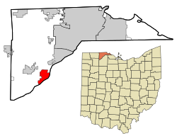 Location in Lucas County and the state of Ohio.