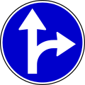 Go straight or turn right