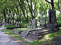 Gräberreihe auf dem Zentralfriedhof