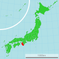 Map of Japan with highlight Wakayama prefecture