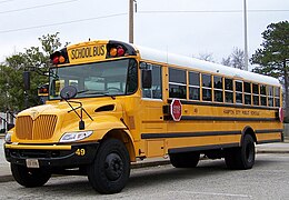 A IC Bus CE with International 3300 chassis school bus in America