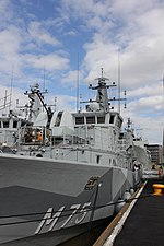 HMS Vinga (M75) i Aura å i Åbo sommaren 2014.