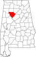 State map highlighting Walker County