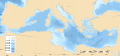 Dieptekaart van de Middellandse Zee