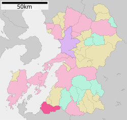 Location of Minamata in Kumamoto Prefecture