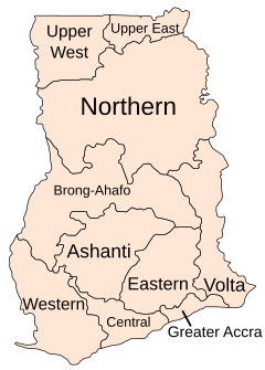 Die Regionen Ghanas