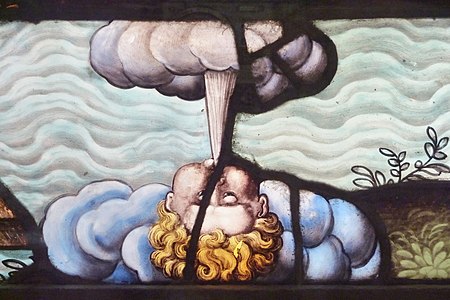 Detail of the blowing storm in "The Church as a Ship"
