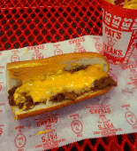 A Philly cheesesteak from Pat's King of Steaks in Philadelphia