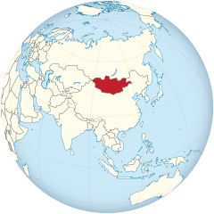 Położenie Mongolii