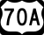 U.S. Route 70A marker