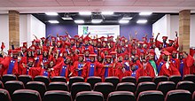 Picture of AUN Students in Graduation Gowns