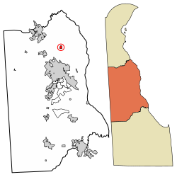 Location of Leipsic in Kent County, Delaware.