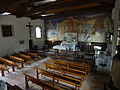 Intérieur de l’église et fresque.