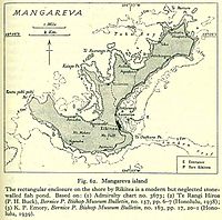 Map of Mangareva dated from 1938