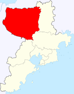Location of Pingdu within Qingdao